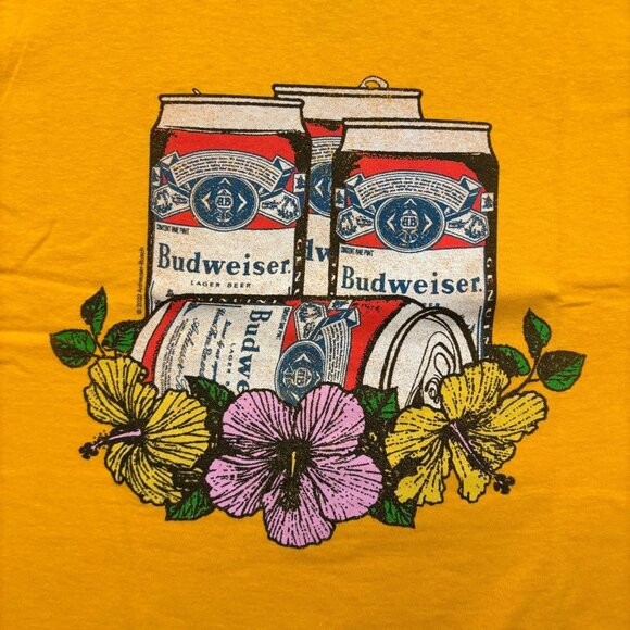 Budweiser King of Beers Label Poster Tee M - Picture 2 of 4